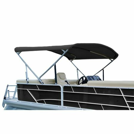 EEVELLE Summerset Sunflair Premium Bimini Top Kit w/ Hardware and Frame 96in LONG, 54in HIGH, Fits 91in-96in SSF-544B96-BLK